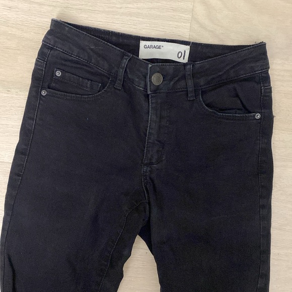 Garage - Size 1 - Black Ripped Jeans - High Waist - Picture 3 of 9
